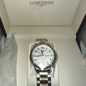 Longines Two-Tone Silver and Gold Watch